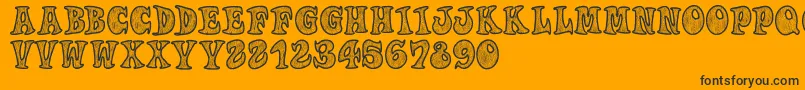 More about Woodys Font Woodys Font – Black Fonts on Orange Background