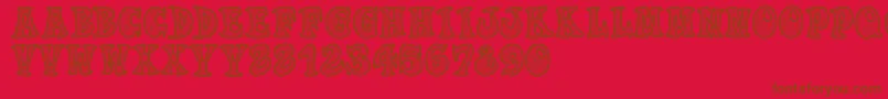 More about Woodys Font Woodys Font – Brown Fonts on Red Background