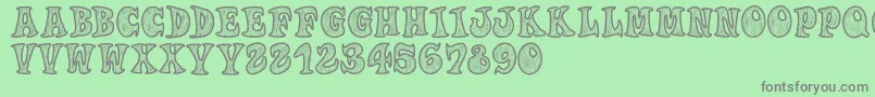 More about Woodys Font Woodys Font – Gray Fonts on Green Background