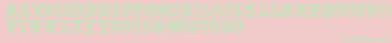 More about Woodys Font Woodys Font – Green Fonts on Pink Background