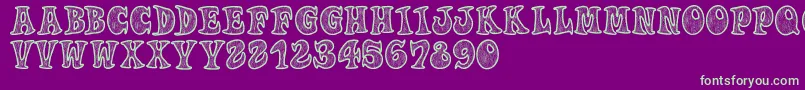 More about Woodys Font Woodys Font – Green Fonts on Purple Background