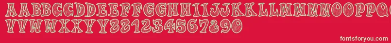 More about Woodys Font Woodys Font – Green Fonts on Red Background