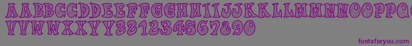 More about Woodys Font Woodys Font – Purple Fonts on Gray Background