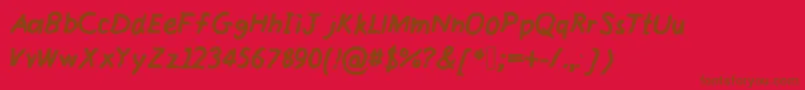Police SloppydragonVl – polices brunes sur fond rouge
