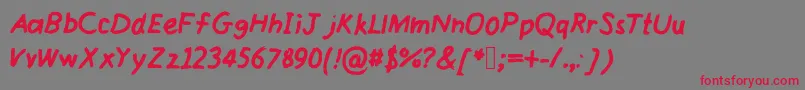 SloppydragonVl Font – Red Fonts on Gray Background