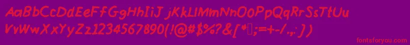 SloppydragonVl Font – Red Fonts on Purple Background