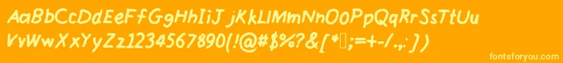 SloppydragonVl Font – Yellow Fonts on Orange Background