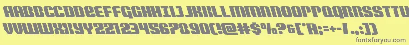 Nightwraithleft Font – Gray Fonts on Yellow Background