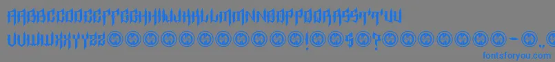 EpitaphRegular Font – Blue Fonts on Gray Background