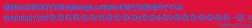 EpitaphRegular Font – Blue Fonts on Red Background