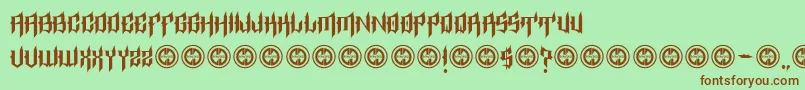 EpitaphRegular Font – Brown Fonts on Green Background