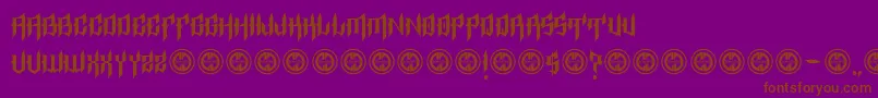 EpitaphRegular Font – Brown Fonts on Purple Background