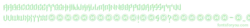 EpitaphRegular-Schriftart – Grüne Schriften auf weißem Hintergrund