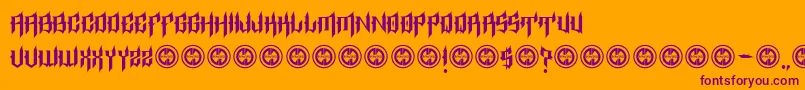 Police EpitaphRegular – polices violettes sur fond orange