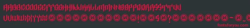 Шрифт EpitaphRegular – красные шрифты на чёрном фоне