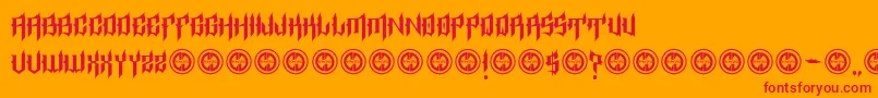 EpitaphRegular Font – Red Fonts on Orange Background
