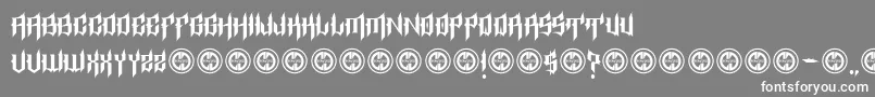 Шрифт EpitaphRegular – белые шрифты на сером фоне