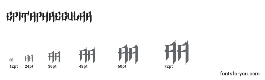 EpitaphRegular Font Sizes