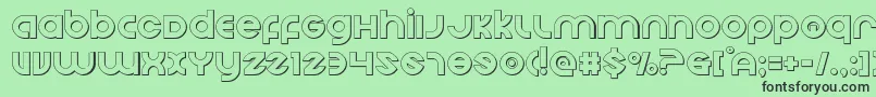 フォントEchostationout – 緑の背景に黒い文字