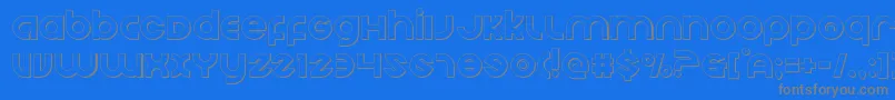 Echostationout Font – Gray Fonts on Blue Background