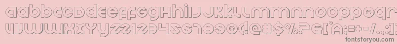 Echostationout Font – Gray Fonts on Pink Background