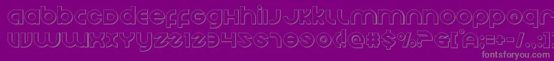 Echostationout Font – Gray Fonts on Purple Background