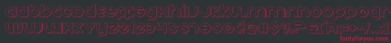 Echostationout Font – Red Fonts on Black Background