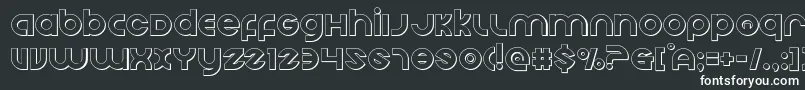 Echostationout-fontti – valkoiset fontit mustalla taustalla
