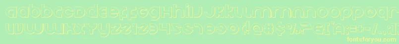 Echostationout Font – Yellow Fonts on Green Background