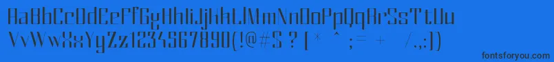 フォントMexRegular – 黒い文字の青い背景