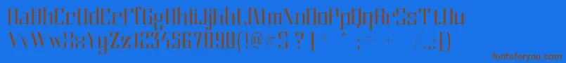 MexRegular Font – Brown Fonts on Blue Background