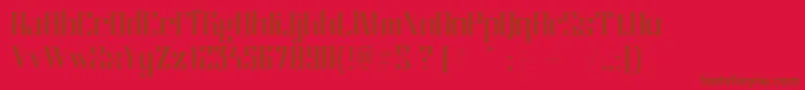 MexRegular Font – Brown Fonts on Red Background