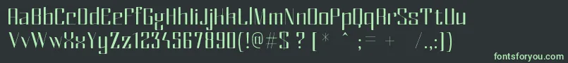 Шрифт MexRegular – зелёные шрифты на чёрном фоне
