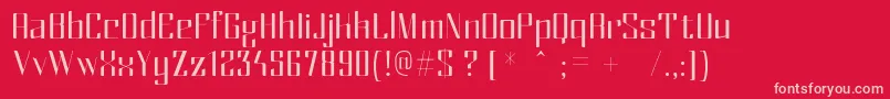MexRegular Font – Pink Fonts on Red Background