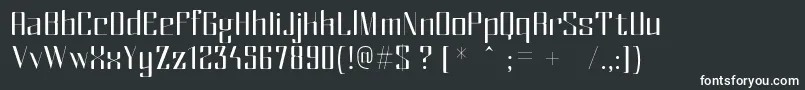 MexRegular Font – White Fonts on Black Background