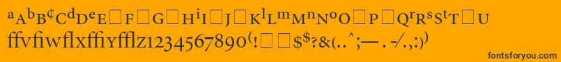 AtlantixProDisplaySsiDisplayRegular Font – Black Fonts on Orange Background