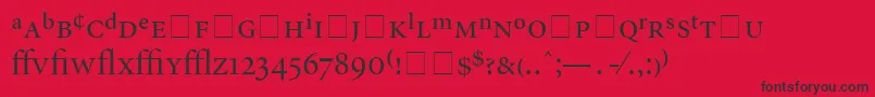 AtlantixProDisplaySsiDisplayRegular-Schriftart – Schwarze Schriften auf rotem Hintergrund