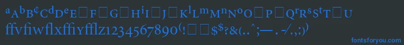 Czcionka AtlantixProDisplaySsiDisplayRegular – niebieskie czcionki na czarnym tle