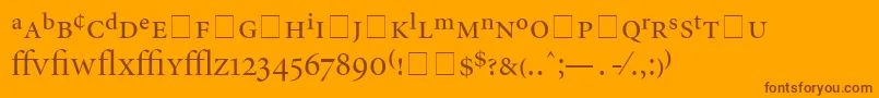 Шрифт AtlantixProDisplaySsiDisplayRegular – коричневые шрифты на оранжевом фоне