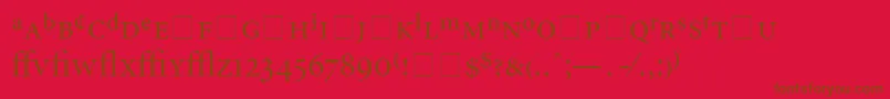 AtlantixProDisplaySsiDisplayRegular Font – Brown Fonts on Red Background