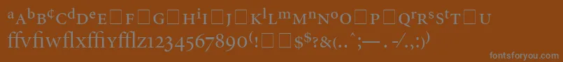 Шрифт AtlantixProDisplaySsiDisplayRegular – серые шрифты на коричневом фоне