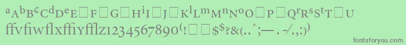 Czcionka AtlantixProDisplaySsiDisplayRegular – szare czcionki na zielonym tle