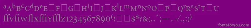 Fonte AtlantixProDisplaySsiDisplayRegular – fontes cinzas em um fundo violeta