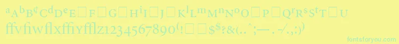 AtlantixProDisplaySsiDisplayRegular Font – Green Fonts on Yellow Background