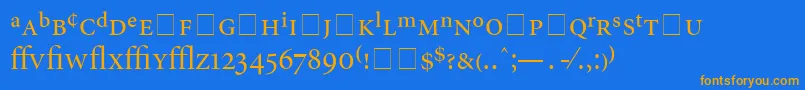 AtlantixProDisplaySsiDisplayRegular Font – Orange Fonts on Blue Background