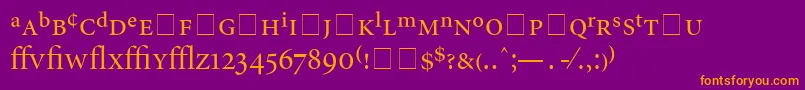 AtlantixProDisplaySsiDisplayRegular Font – Orange Fonts on Purple Background