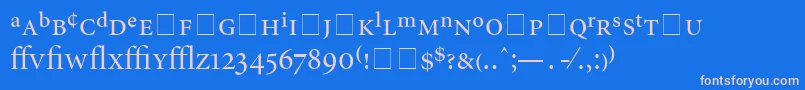 AtlantixProDisplaySsiDisplayRegular Font – Pink Fonts on Blue Background