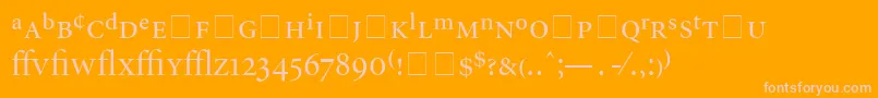 AtlantixProDisplaySsiDisplayRegular Font – Pink Fonts on Orange Background