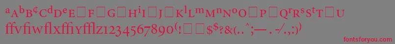 フォントAtlantixProDisplaySsiDisplayRegular – 赤い文字の灰色の背景