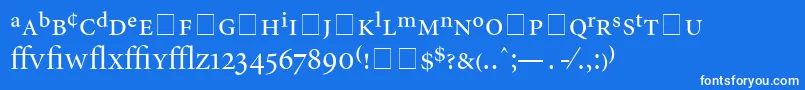 AtlantixProDisplaySsiDisplayRegular-Schriftart – Weiße Schriften auf blauem Hintergrund